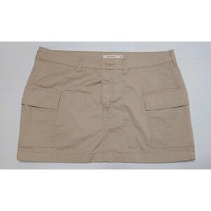 Levis Women's Slim 94 Cargo Mini‎ Skirt Size 32 Beige Length 14.5"